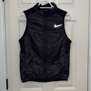 Nike Women’s Black Running Full Zip Vest Sz‎ Small Lightweight Polyester Pockets
